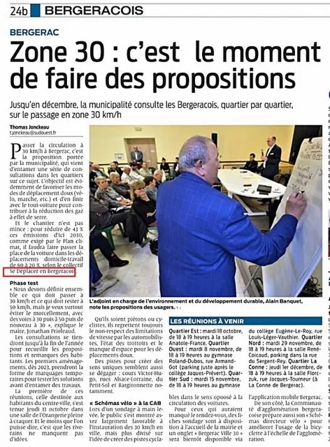 Consultation pour Bergerac ville 30